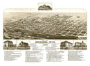Vintage Map of Cheyenne, Wyoming 1882