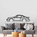911 Turbo Model 964 Detailed Metal Car Wall Art - MT0873
