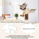 Wall-Mounted Cat Tower Cat Wall Shelves Furniture with Perch-Brown by LJGDeals