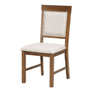 5-Piece Retro Functional Dining Set, 1 Extendable Table with a 16-inch Leaf and 4 Upholstered Chairs for Dining Room and Kitchen (Walnut)