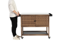 Outdoor Wicker Bar Cart
