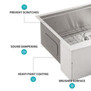 Classic Ceramic Farmhouse Sink Workstation Single Bowl With Durable Finish