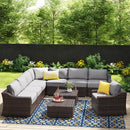 Outdoor Wicker Conversation Set With Cushions, All Weather by HouseOfZazla
