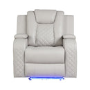 Benz - LED & Power Recliner Chair With Adjustable Headrest