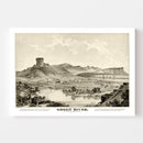 Vintage Map of Green River, Wyoming 1875