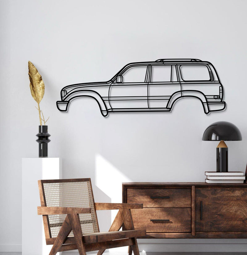 1990 Land Cruiser 5th Gen (J80) Metal Car Wall Art - MT0228