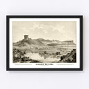 Vintage Map of Green River, Wyoming 1875