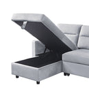 Ivy - Reversible Sleeper Sectional Sofa With Storage Chaise And Side Pocket by Unique Piece Furniture