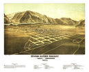 Vintage Map of Wood River Valley, Idaho 1884