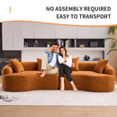 4 Seater Sofa With Fabric, 30D, 60 Hardness Full Sponge, 4 Pillow For Living Room, Home Furniture Sleeper Sectional Sofa For Apartment by HouseOfZazla