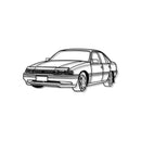 1991 VN Commodore Perspective Metal Car Wall Art - MT1162