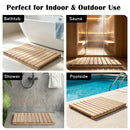 Cedar Wood Shower Mat - Non-Slip Slatted Bath Mat