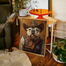 Bulldog Sheriff with a Cigar and Scowl