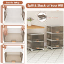 3/4/5/6-Cube Stackable Storage Bins with Detachable Wheels