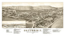 Vintage Map of Dayton, Washington 1884
