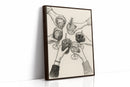 Cheers in Ink Toasting Hands Print