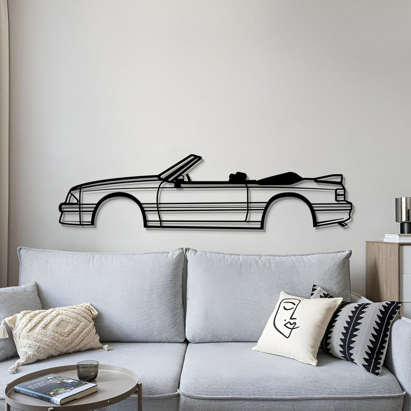 1993 Mustang GT Convertible Metal Car Wall Art - MT0245