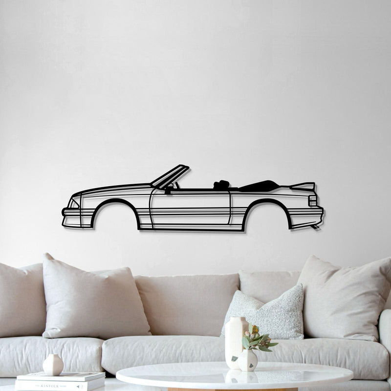 1993 Mustang GT Convertible Metal Car Wall Art - MT0245