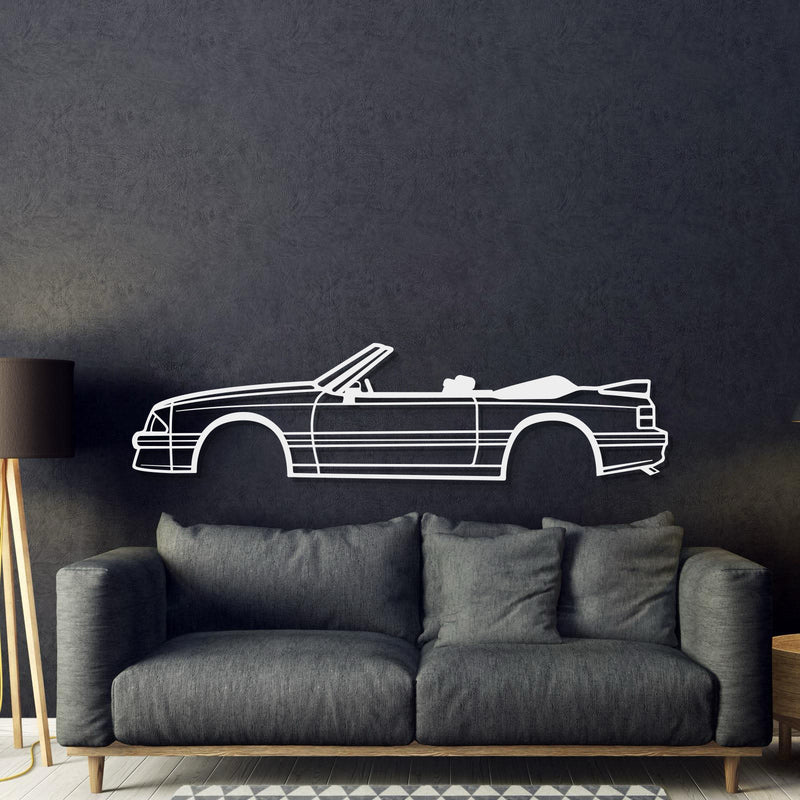 1993 Mustang GT Convertible Metal Car Wall Art - MT0245