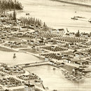 Vintage Map of Olympia, Washington 1878