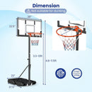 3.3-10 Feet Portable Basketball Hoop Adjustable with Base and Wheels by LJGDeals
