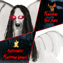6.6 Feet Halloween Animatronic Standing Angel with Sound-Activated Light-up Eyes and Flapping Wings by LJGDeals