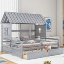 House Platform Beds With 2 Drawers, Side By Side Design by HouseOfZazla