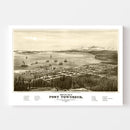 Vintage Map of Port Townsend, Washington 1878