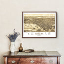Vintage Map of Seattle, Washington 1884