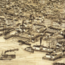 Vintage Map of Seattle, Washington 1884
