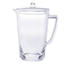Halo - Oval Design Unbreakable Plastic Water Pitcher With Lid Acrylic, 2.75 Quarts - Clear by HouseOfZazla