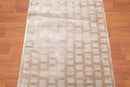 3' x 5' Handmade Modern 100% Viscose Loop & Cut Pile Area Rug Tan