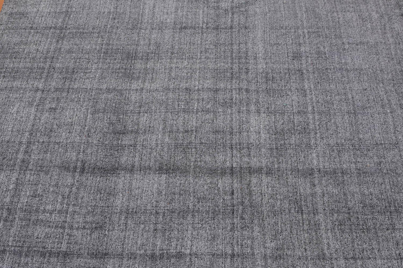 4'11" x 8'2" Handmade Modern 100% Wool flatweave Area Rug Gray