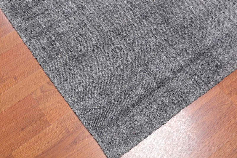 4'11" x 8'2" Handmade Modern 100% Wool flatweave Area Rug Gray