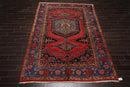 7'5" x 11'1" Hand Knotted Viss Wool Traditional Oriental Area Rug Burnt Orange