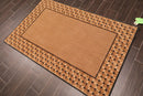 3'6" x 5'6" Basketweave 100% wool Contemporary Oriental Area rug Tan