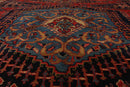 7'5" x 11'1" Hand Knotted Viss Wool Traditional Oriental Area Rug Burnt Orange