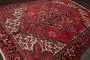 8'2" x 11'8" Hand Knotted 100% Wool Herizz Traditional Oriental Area Rug Red