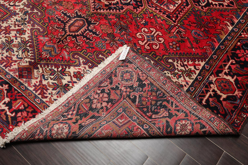 8'2" x 11'8" Hand Knotted 100% Wool Herizz Traditional Oriental Area Rug Red