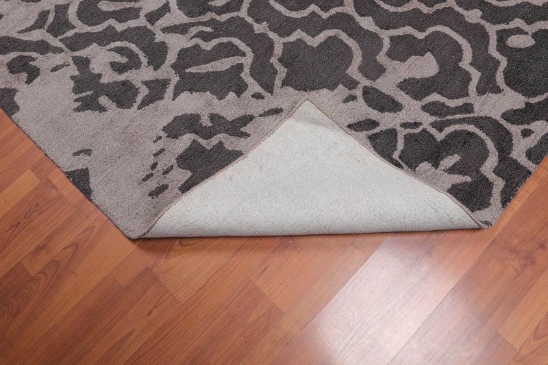 4'8" x 6'7" Handmade Loop & Cut textured pile Area Rug Modern Tan