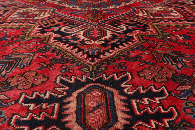 8'2" x 11'8" Hand Knotted 100% Wool Herizz Traditional Oriental Area Rug Red