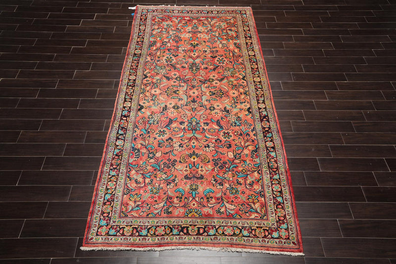 5'2" x 11' Runner Hand Knotted 100% Wool Traditional Oriental Area Rug Rust