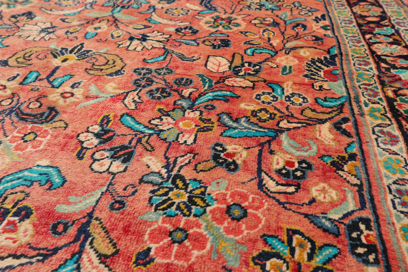 5'2" x 11' Runner Hand Knotted 100% Wool Traditional Oriental Area Rug Rust