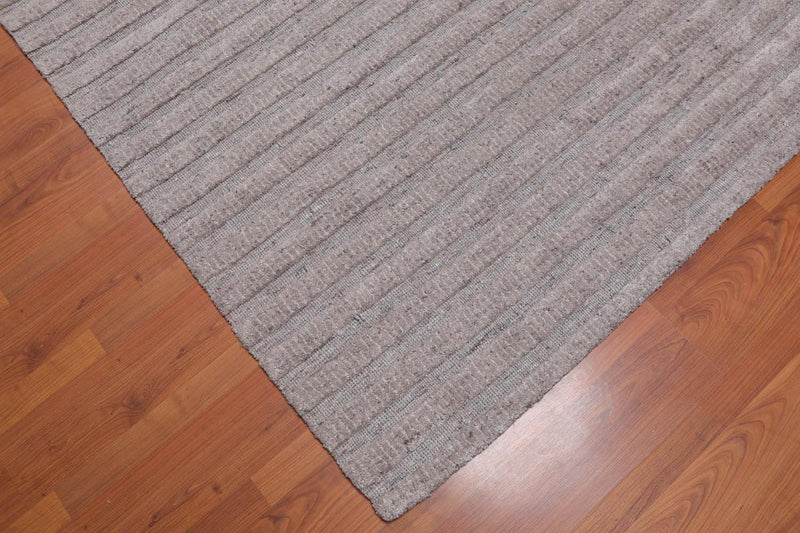 4'9" x 6’7" Handmade High Low Loop & Cut Pile 100% Wool Area rug Oatmeal