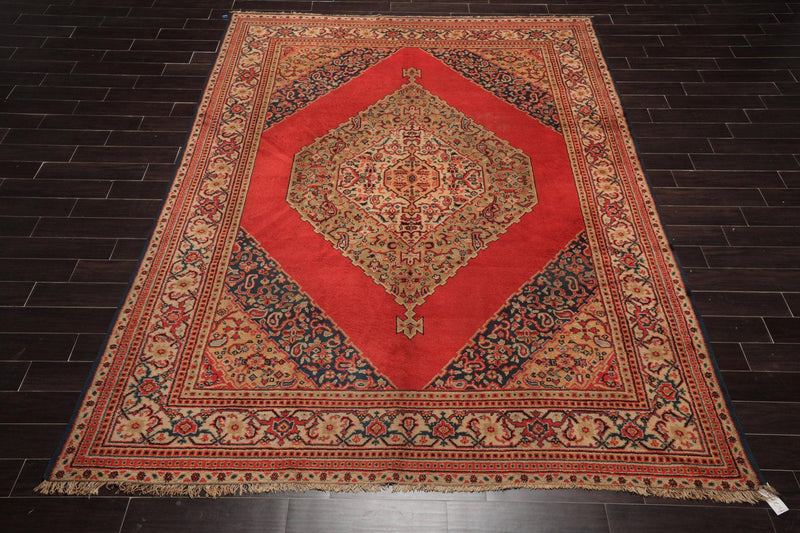 8'10" x 11'8" Hand Knotted 100% Wool Turkish Ferahan Oriental Area Rug Orange