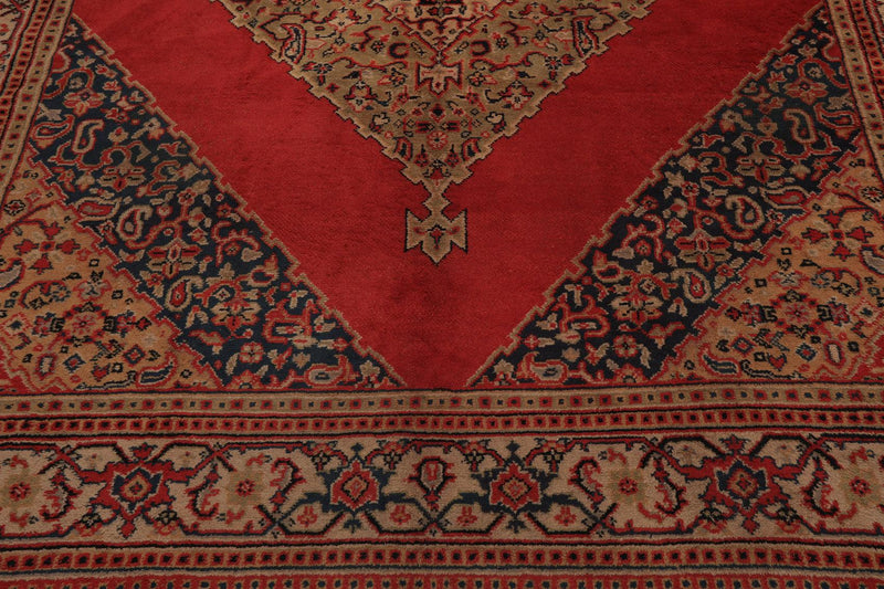 8'10" x 11'8" Hand Knotted 100% Wool Turkish Ferahan Oriental Area Rug Orange