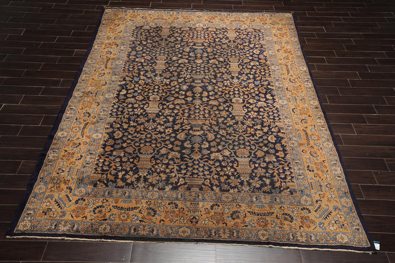 8'8" x 11'10" Hand Knotted 100% Wool Turkish Sparta Oriental Area Rug Navy