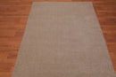 4'7" x 6’7" Handmade Loop & cut Pile 100% Wool Area rug Modern Tan