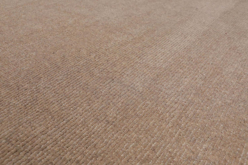 4'7" x 6’7" Handmade Loop & cut Pile 100% Wool Area rug Modern Tan