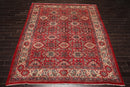 8'10" x 11'7" Hand Knotted 100% Wool Traditional Mahal Oriental Area Rug Red
